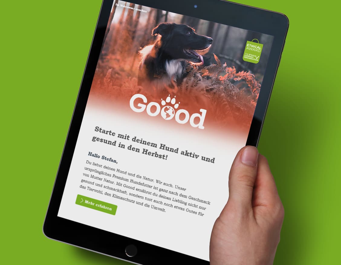 Newsletter für Goood Petfood | creationell