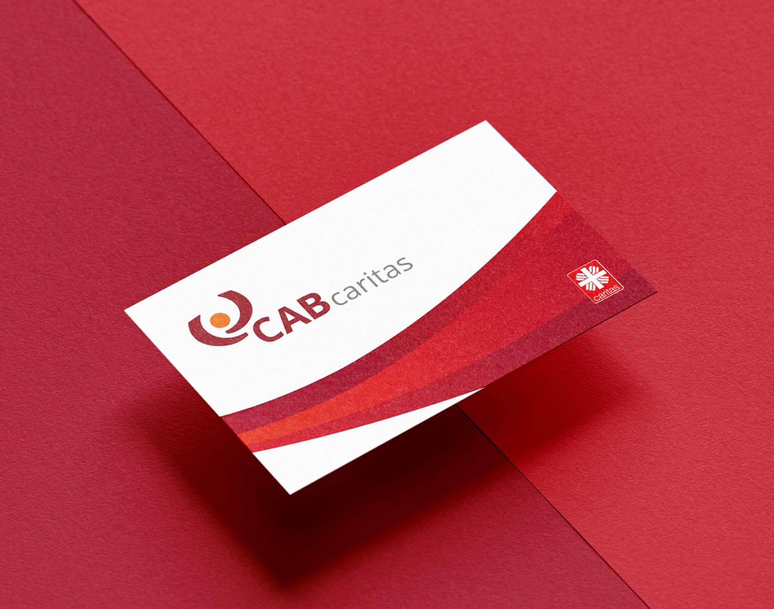 Visitenkarte 2-seitig mit Logo für die CAB Caritas Augsburg