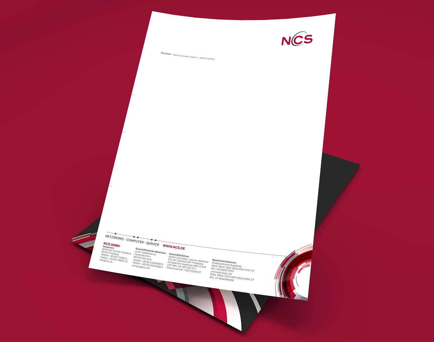 NCS-Geschäftsausstattung-Briefpapier